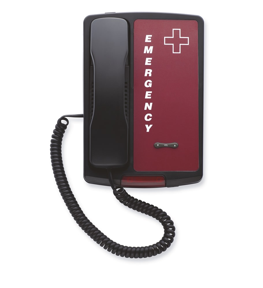 GuestSupply US | Aegis LBE-08 Emergency Single-Line Telephone, Black
